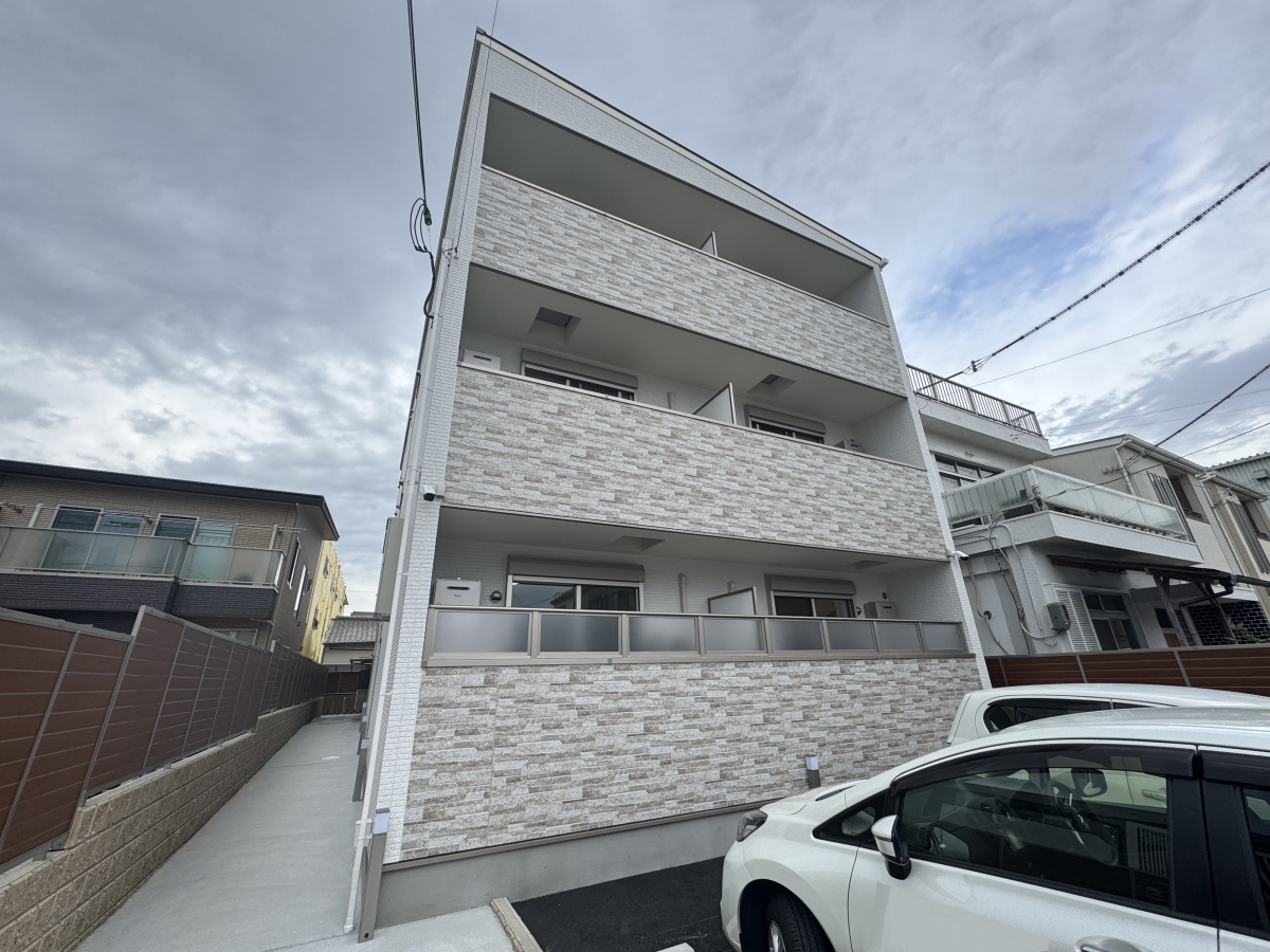物件番号:1076743162 山陽人丸駅まで楽々徒歩圏内　設備充実の新築ハイツ　エアコン2基付き